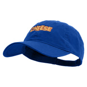 Golden Cheese Logo Embroidered Garment Washed Cotton Twill Cap - Royal OSFM