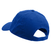 Golden Cheese Logo Embroidered Garment Washed Cotton Twill Cap - Royal OSFM