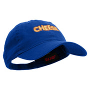 Golden Cheese Logo Embroidered Garment Washed Cotton Twill Cap - Royal OSFM