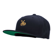 Gambling Coin Embroidered Wool Blend Prostyle Snapback - Navy OSFM