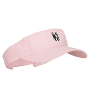 Boston Terrier Head Embroidered Pro Style Cotton Washed Visor