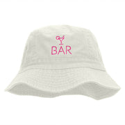 The Bar Embroidered Bucket Hat