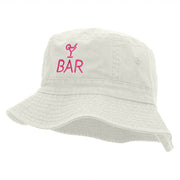 The Bar Embroidered Bucket Hat