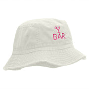 The Bar Embroidered Bucket Hat