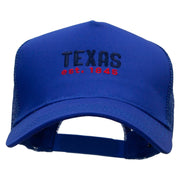 Texas Year Established Embroidered Twill 5 panel Mesh Back Cap - Royal OSFM