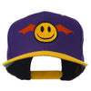 Bat Smile Face Embroidered Snapback Cap