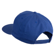 Old English White S Patched Cotton Twill Flat Bill Cap - Royal OSFM