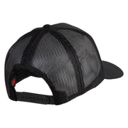 USS Missouri BB 63 Blue Patched Solid Cotton Twill 5 panel Mesh Back Cap - Black OSFM