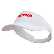 Joyful Fast Food Logo Embroidered Pro Style Cotton Twill Washed Visor - White OSFM