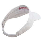 Joyful Fast Food Logo Embroidered Pro Style Cotton Twill Washed Visor - White OSFM