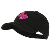 Two Colored Butterfly Embroidered Cap