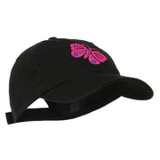 Two Colored Butterfly Embroidered Cap