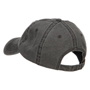 Boston Embroidered Washed Buckled Cap