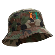 Dancing Partner Embroidered Bucket Hat - Green-Camo OSFM