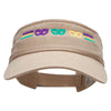 Striped Masks Embroidered Pro Style Cotton Twill Washed Visor