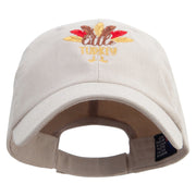 Little Turkey Embroidered Low Profile Washed Cap - Stone OSFM