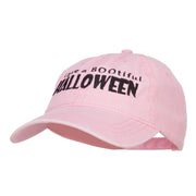 Have A Bootiful Halloween Embroidered Washed Cap