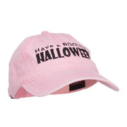 Have A Bootiful Halloween Embroidered Washed Cap