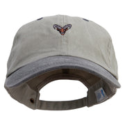 Head of Goat Embroidered Pigment Dyed Wash Cap - Beige-Black OSFM