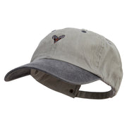 Head of Goat Embroidered Pigment Dyed Wash Cap - Beige-Black OSFM