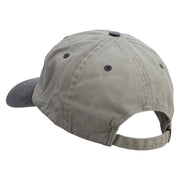 Head of Goat Embroidered Pigment Dyed Wash Cap - Beige-Black OSFM