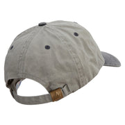 Head of Goat Embroidered Pigment Dyed Wash Cap - Beige-Black OSFM