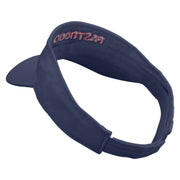 Joyful Fast Food Logo Embroidered Pro Style Cotton Twill Washed Visor - Navy OSFM