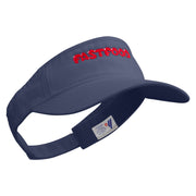 Joyful Fast Food Logo Embroidered Pro Style Cotton Twill Washed Visor - Navy OSFM