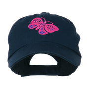 Two Colored Butterfly Embroidered Cap