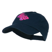 Two Colored Butterfly Embroidered Cap