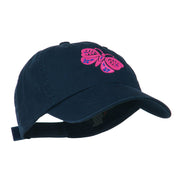 Two Colored Butterfly Embroidered Cap