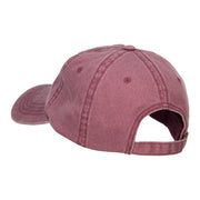 Boston Embroidered Washed Buckled Cap