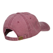 Boston Embroidered Washed Buckled Cap