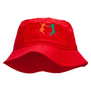 Dancing Partner Embroidered Bucket Hat - Red OSFM