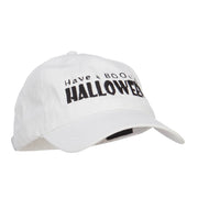 Have A Bootiful Halloween Embroidered Washed Cap