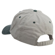 Head of Goat Embroidered Pigment Dyed Wash Cap - Beige-Green OSFM