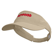 Joyful Fast Food Logo Embroidered Pro Style Cotton Twill Washed Visor - Khaki OSFM