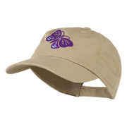 Two Colored Butterfly Embroidered Cap