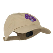 Two Colored Butterfly Embroidered Cap