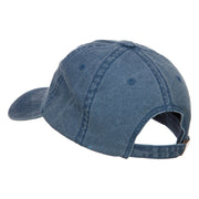 Boston Embroidered Washed Buckled Cap