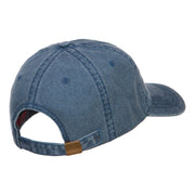 Boston Embroidered Washed Buckled Cap