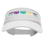 Striped Masks Embroidered Pro Style Cotton Twill Washed Visor