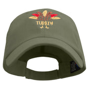 Little Turkey Embroidered Low Profile Washed Cap - Olive OSFM