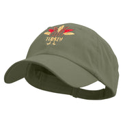 Little Turkey Embroidered Low Profile Washed Cap - Olive OSFM