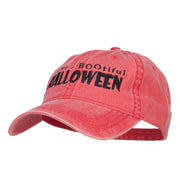 Have A Bootiful Halloween Embroidered Washed Cap