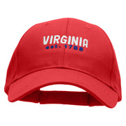 Virigina Year Established Embroidered New Low Profile Organic Cotton Cap - Red OSFM