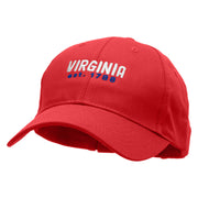 Virigina Year Established Embroidered New Low Profile Organic Cotton Cap - Red OSFM