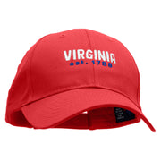 Virigina Year Established Embroidered New Low Profile Organic Cotton Cap - Red OSFM