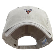 Head of Goat Embroidered Pigment Dyed Wash Cap - Beige-Brown OSFM