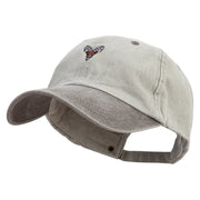 Head of Goat Embroidered Pigment Dyed Wash Cap - Beige-Brown OSFM